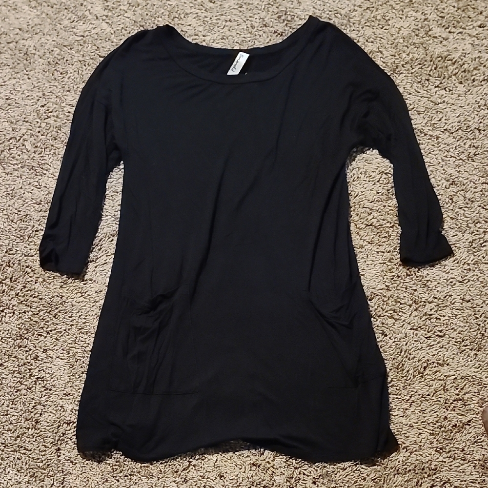 Emerald Black Women's Tunic Top